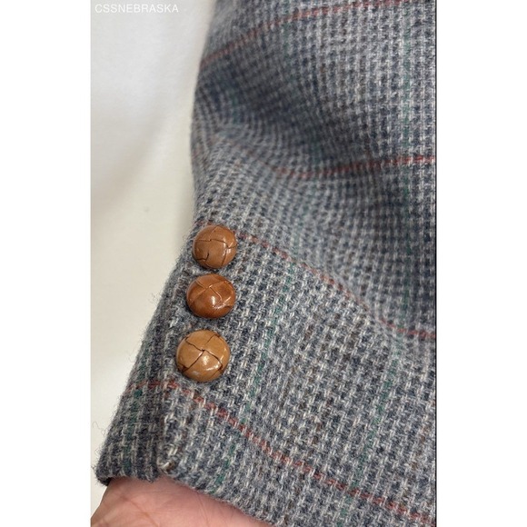 NEW ENGLAND COLL Gray Mens PURE WOOL 2 Button Vented coat -‎ Size 42R - Picture 3 of 12